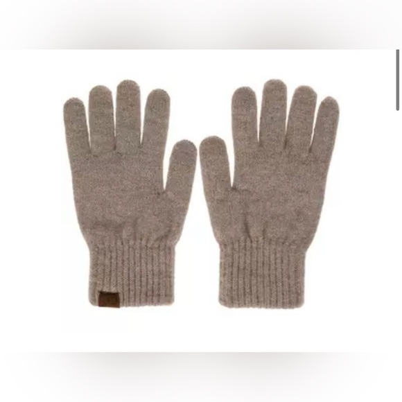 C.C Beige Knitted Glove - Picture 2 of 2